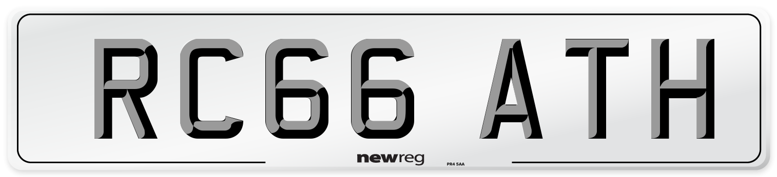 RC66 ATH Number Plate from New Reg